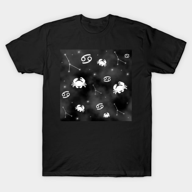 Cancer Constellation Pattern T-Shirt by WiseWitch